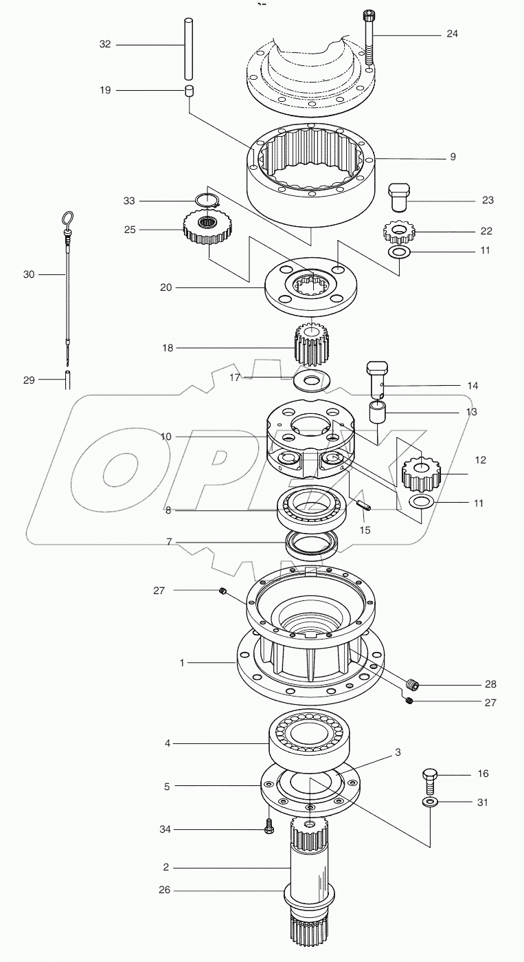  SWING REDUCTION GEAR Serial No 1001 - 1448