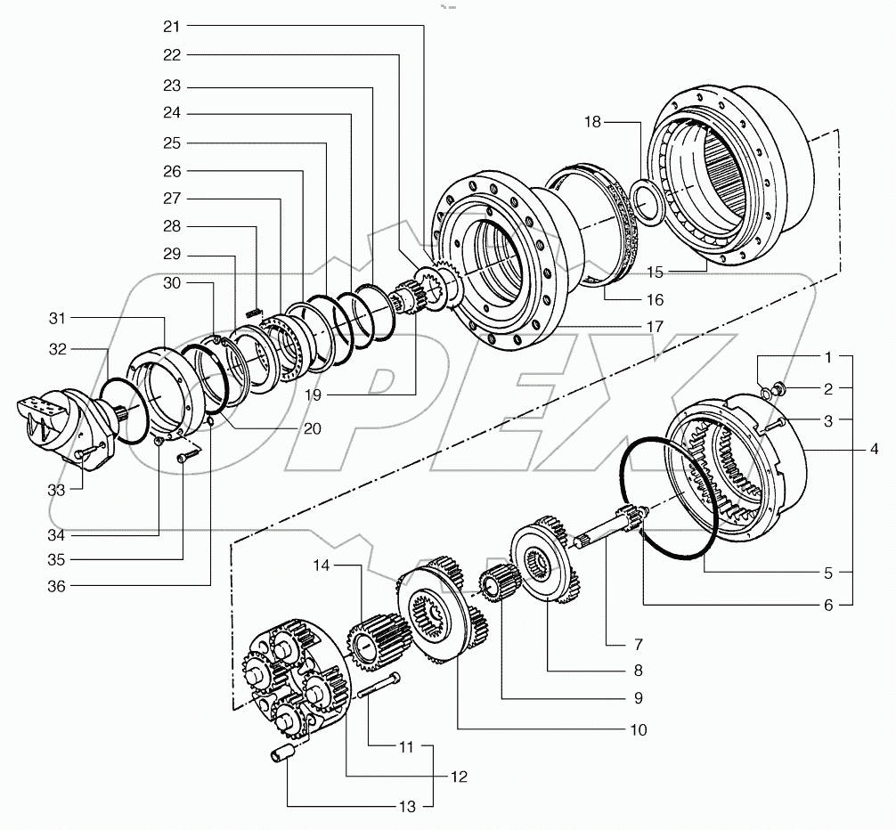  TRAVEL REDUCTION GEAR