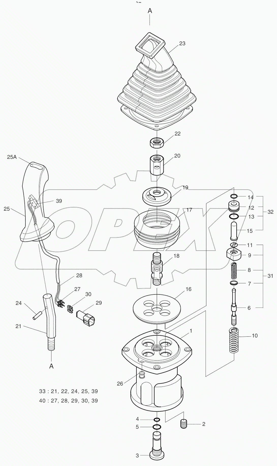  REMOTE CONTROL VALVE Serial No. 1001 - 1613