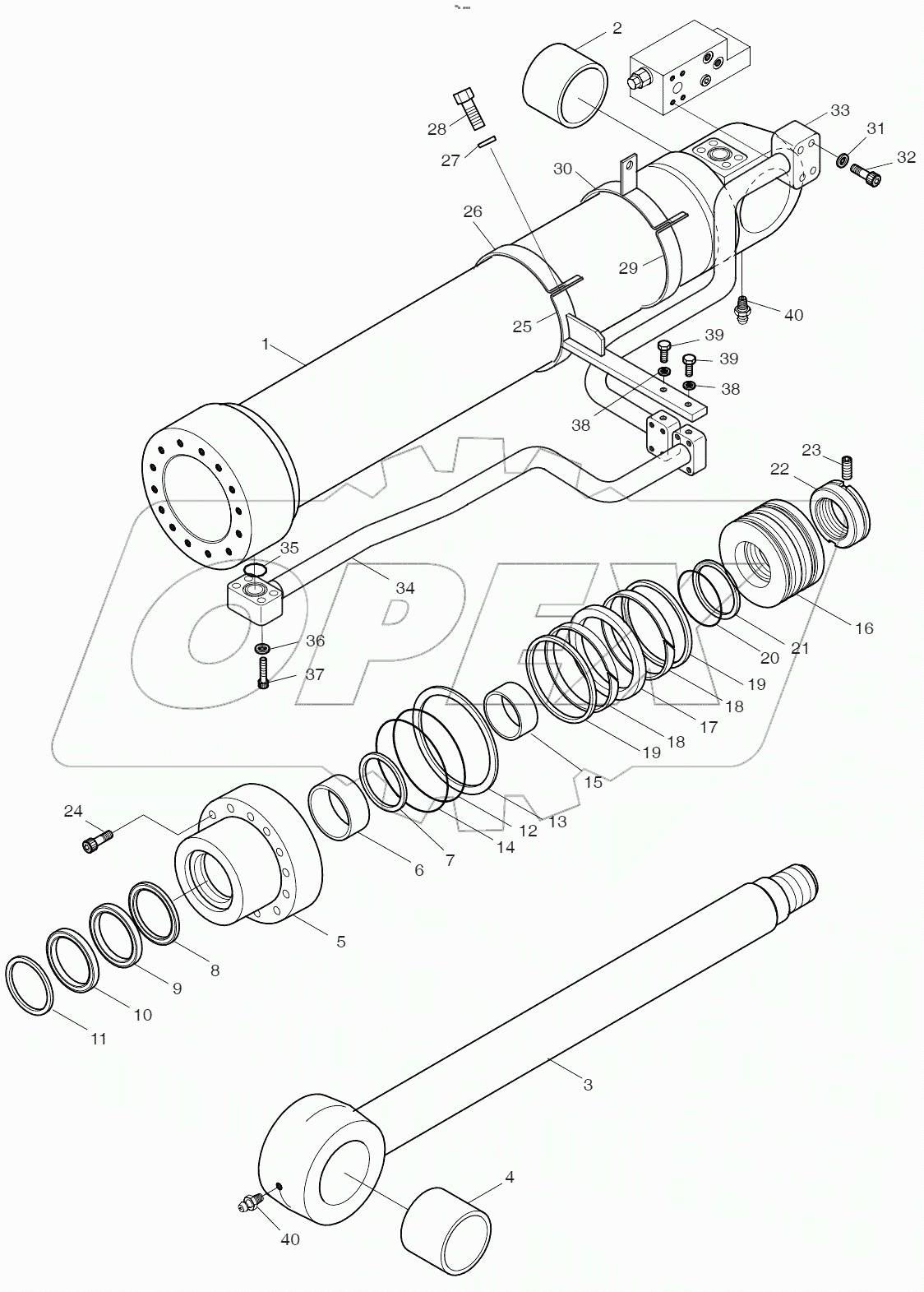  BOOM CYLINDER(R.H) - LOCK VALVE
