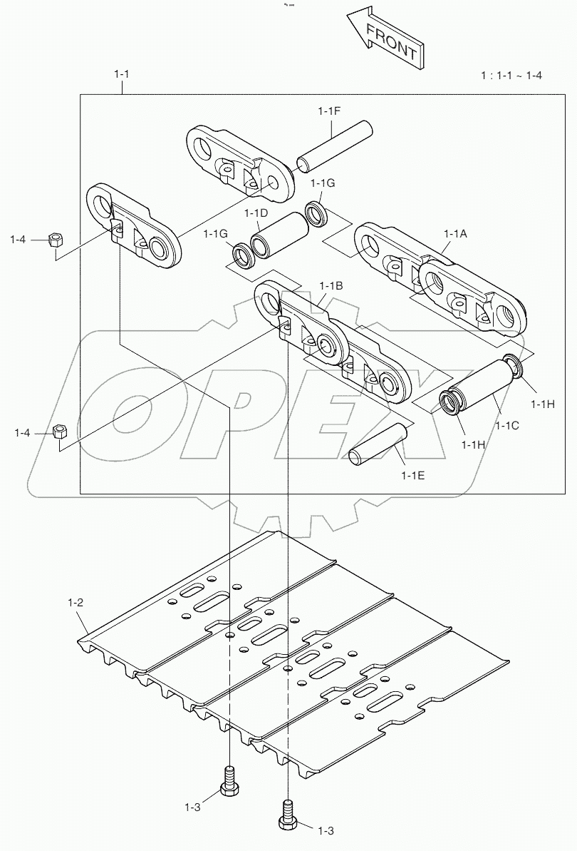  TRACK SHOE - 750G Serial No 1001 - 1799