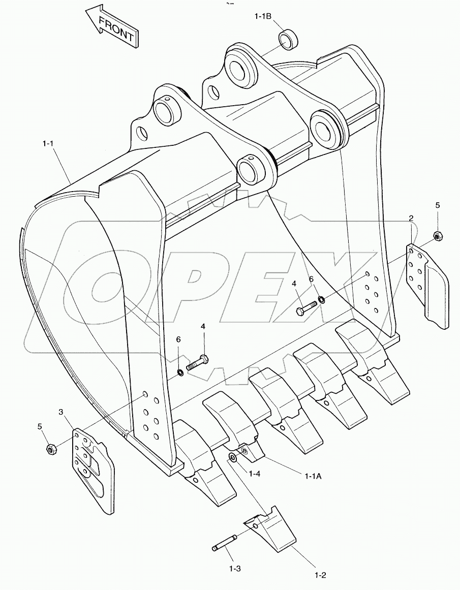 BUCKET - 2.07m(60") - SIDE PIN