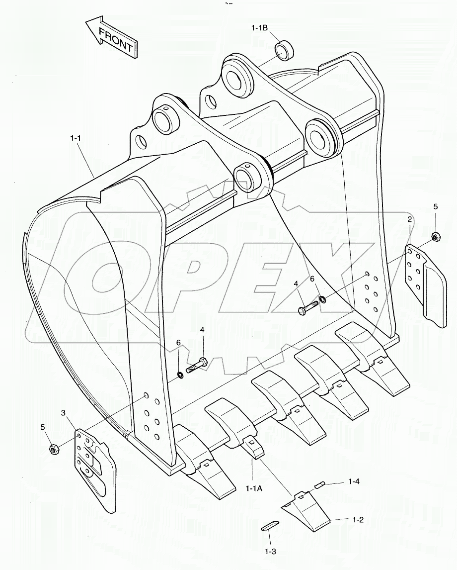  BUCKET - 2.07m(60") - VERTICAL PIN