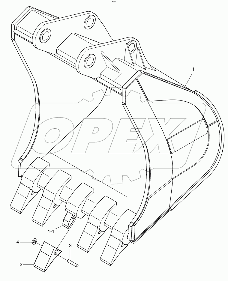  BUCKET - 1.75m - ROCK