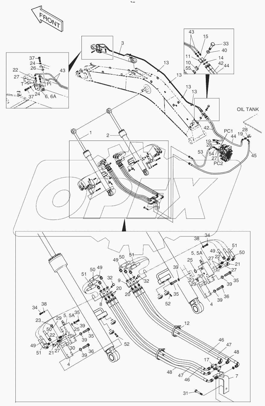  LOCK VALVE PIPING - 7.1m BOOM