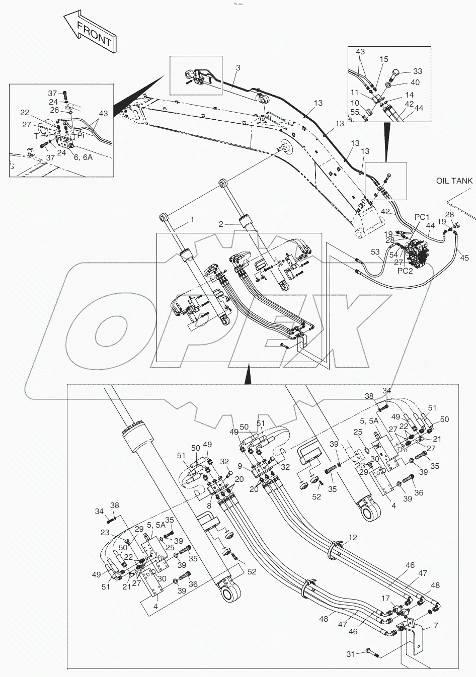  LOCK VALVE PIPING - 9.0m BOOM