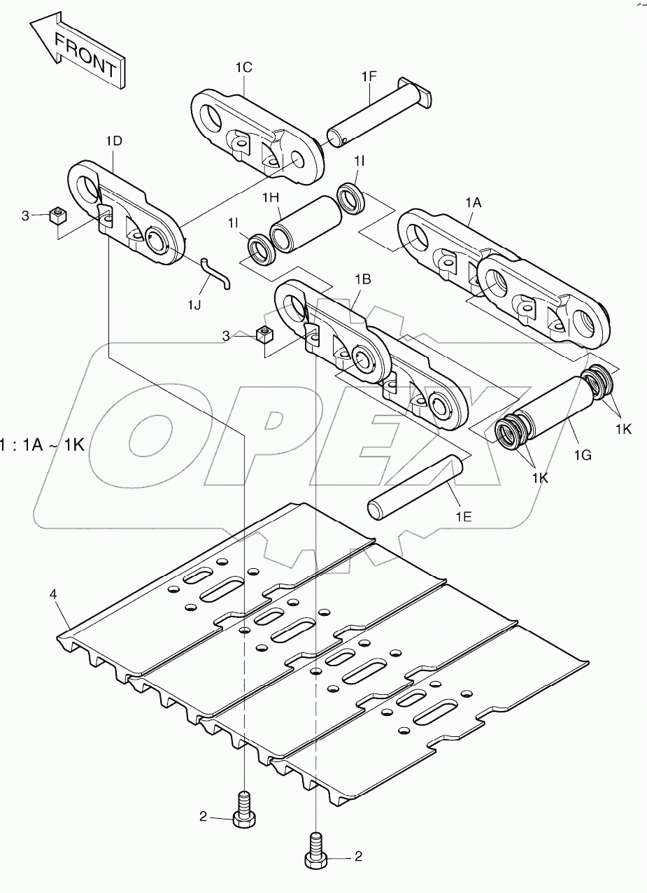  TRACK SHOE ASSY (600mm)