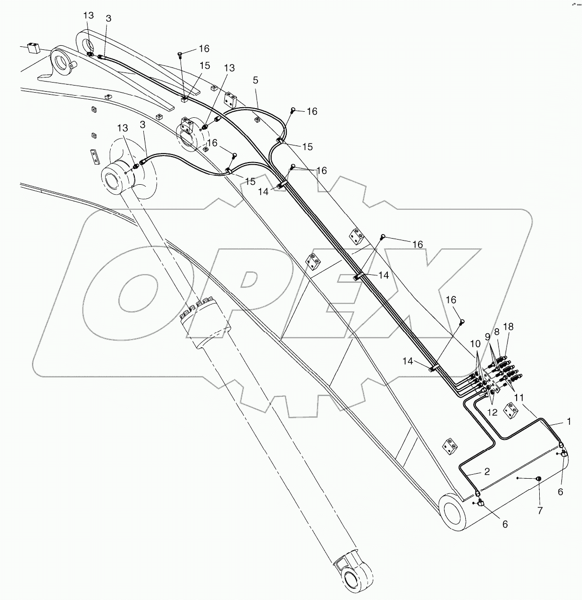  LUBRICATION PIPING-6.3m BOOM