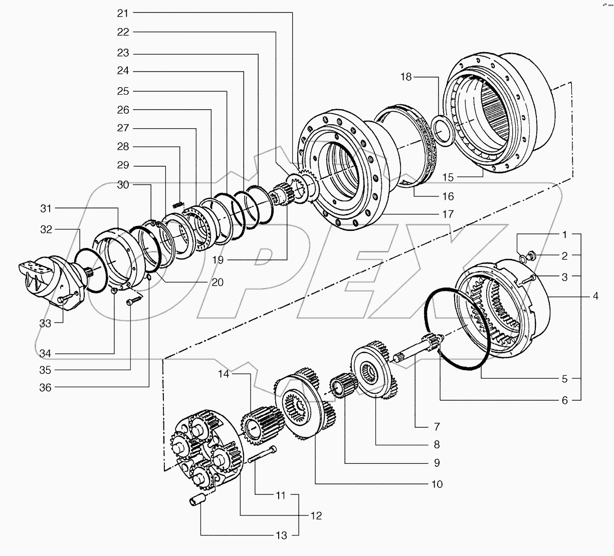 TRAVEL REDUCTION GEAR