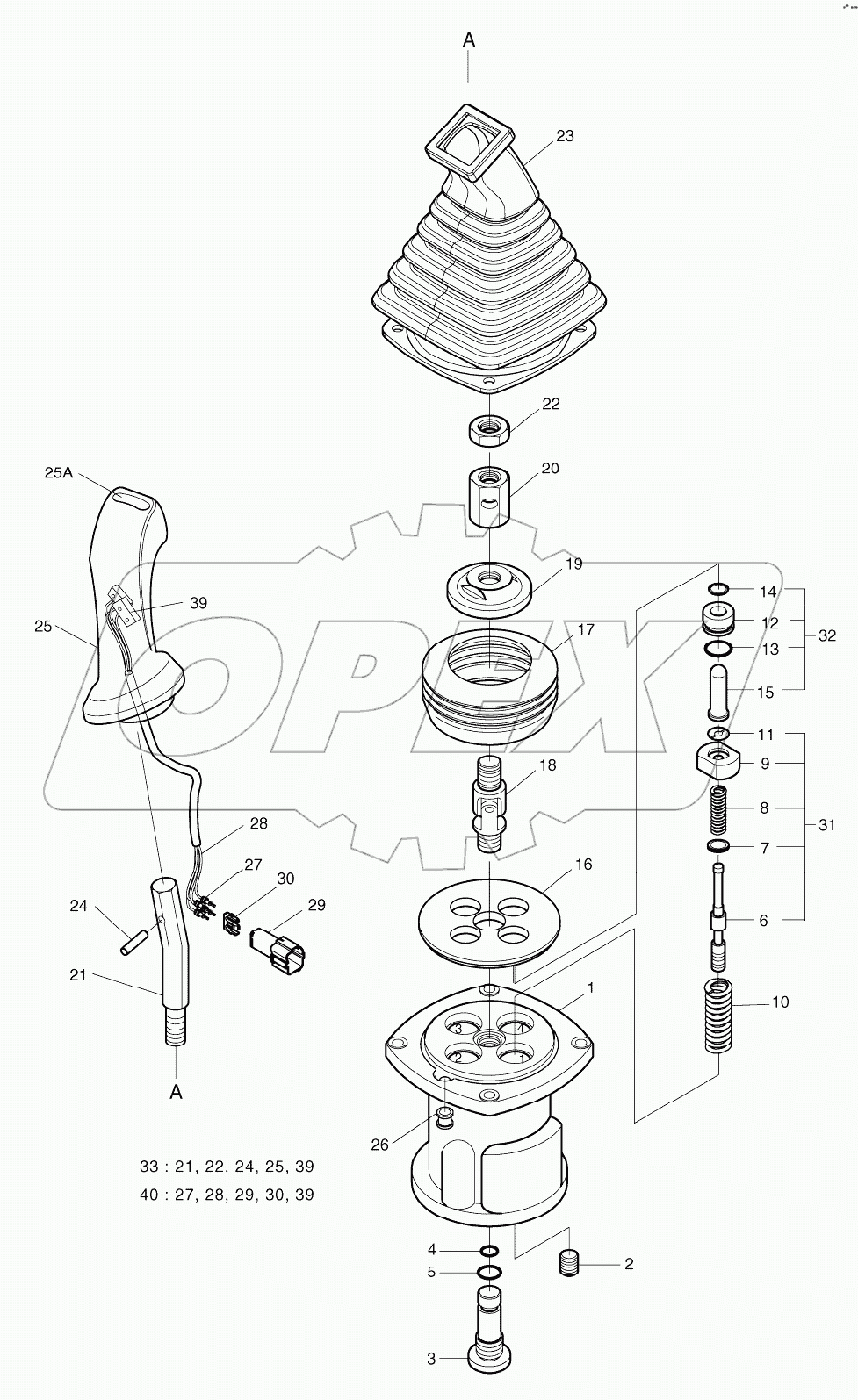  REMOTE CONTROL VALVE Serial No. 1001 - 1613