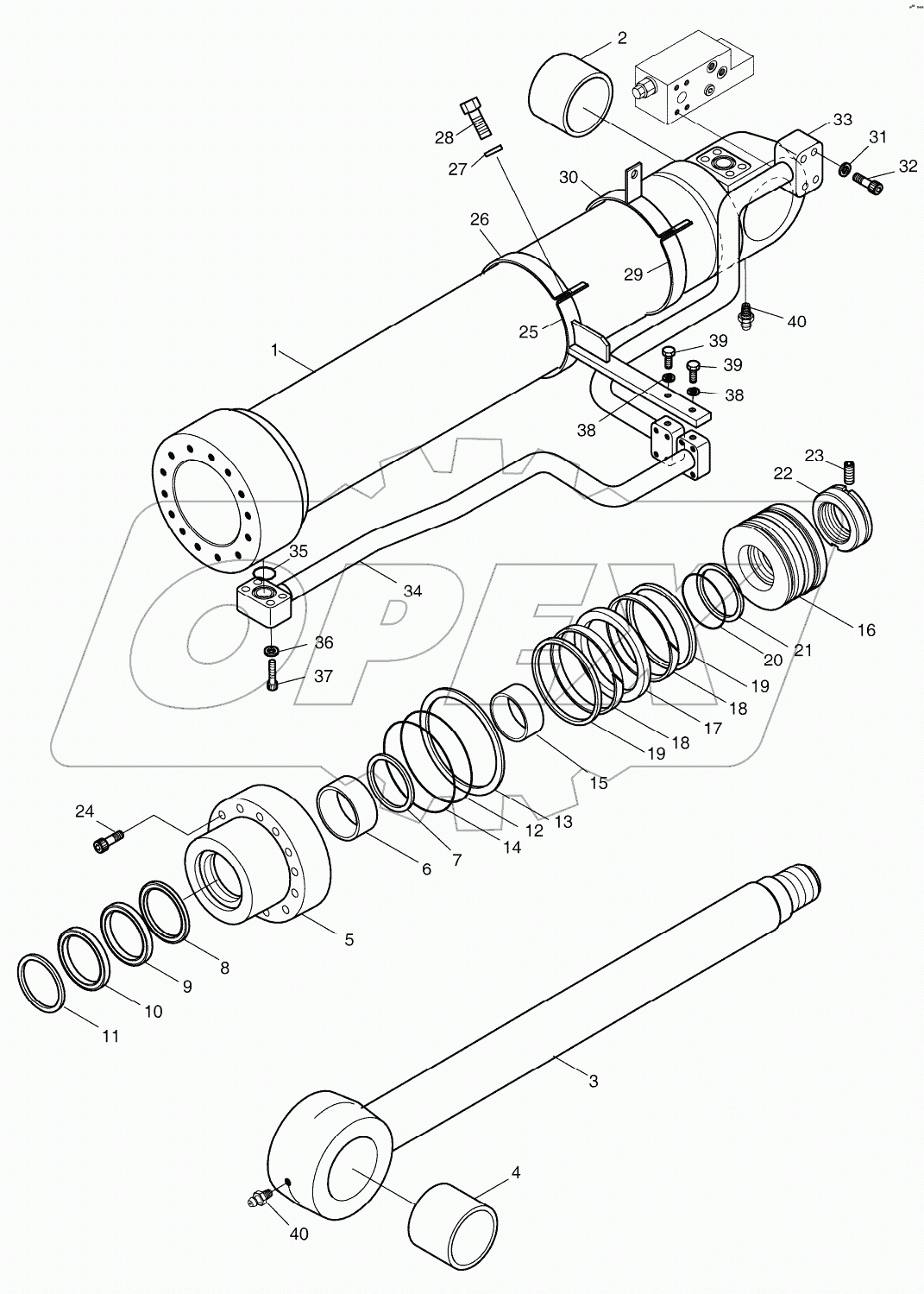  BOOM CYLINDER(L.H)-LOCK VALVE