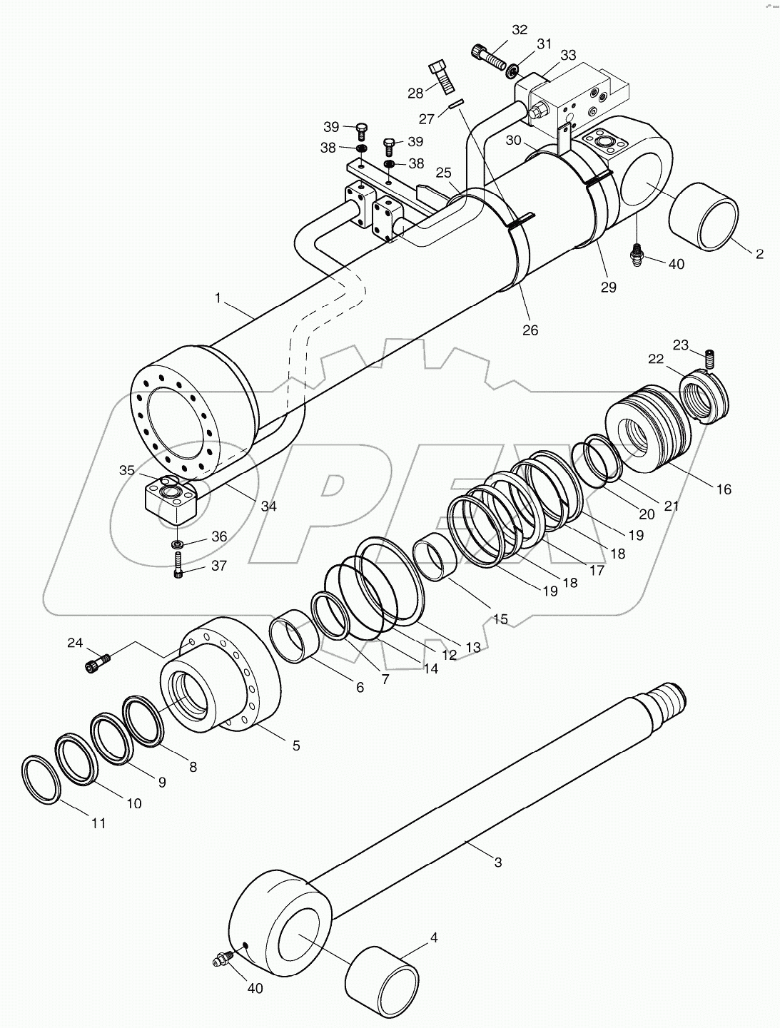  BOOM CYLINDER(R.H)-LOCK VALVE