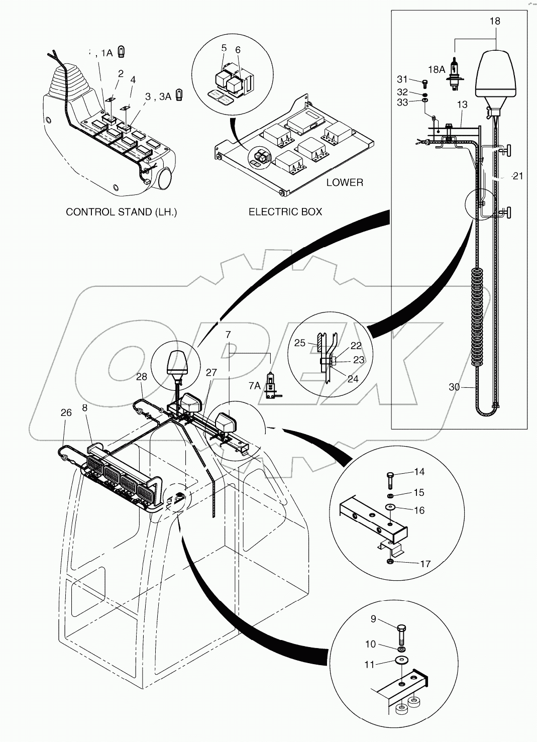  6-LAMP & BEACON (TELESCOPIC)