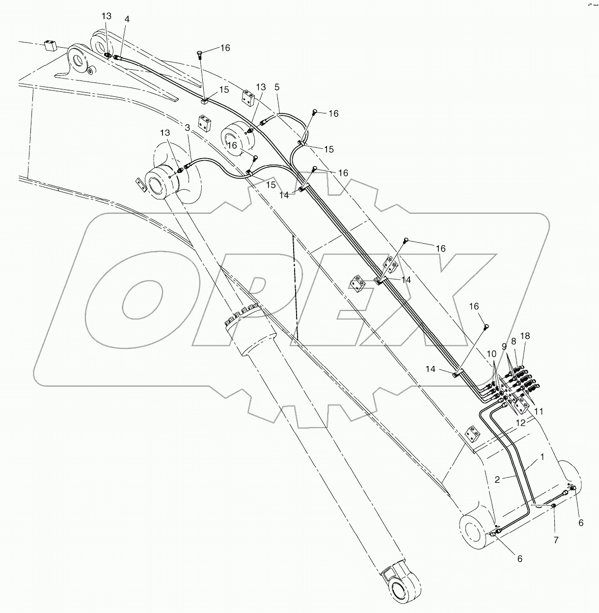  LUBRICATION PIPING-7.1m BOOM
