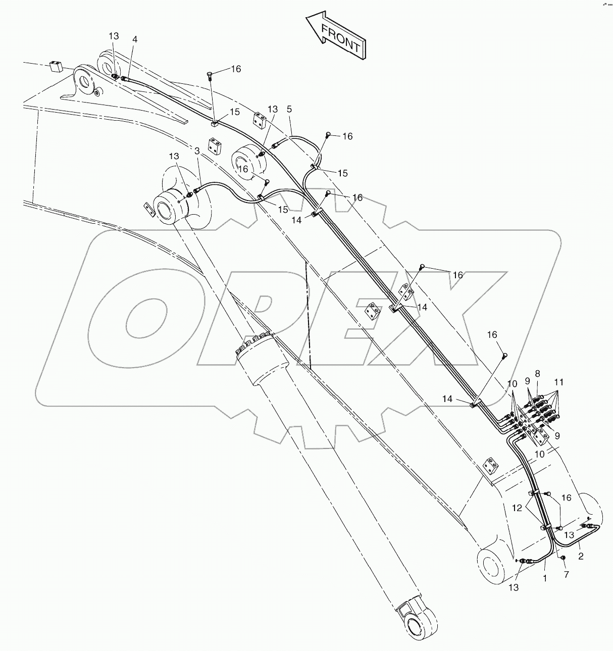  LUBRICATION PIPING-7.1m BOOM