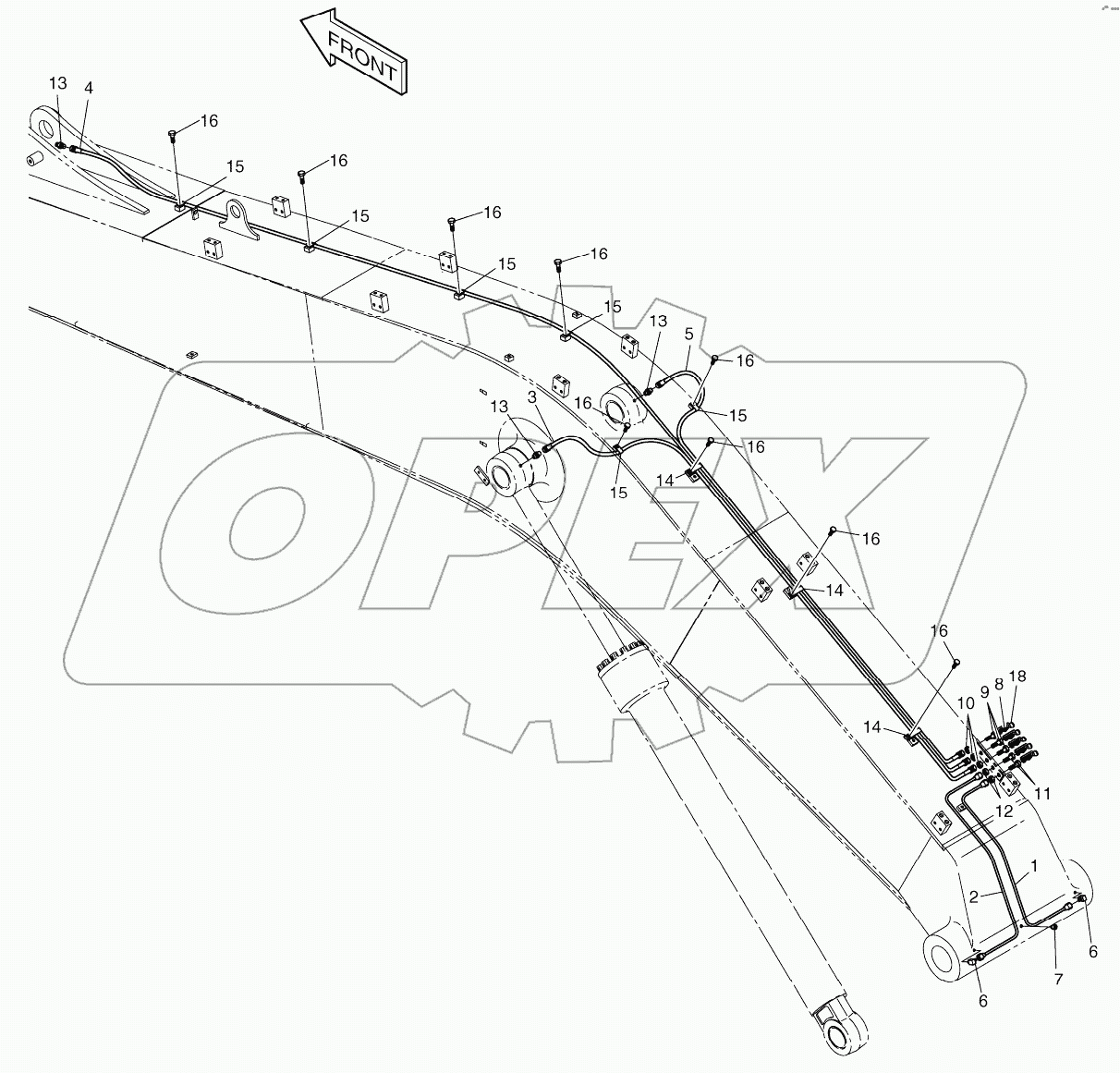  LUBRICATION PIPING-9.0m BOOM