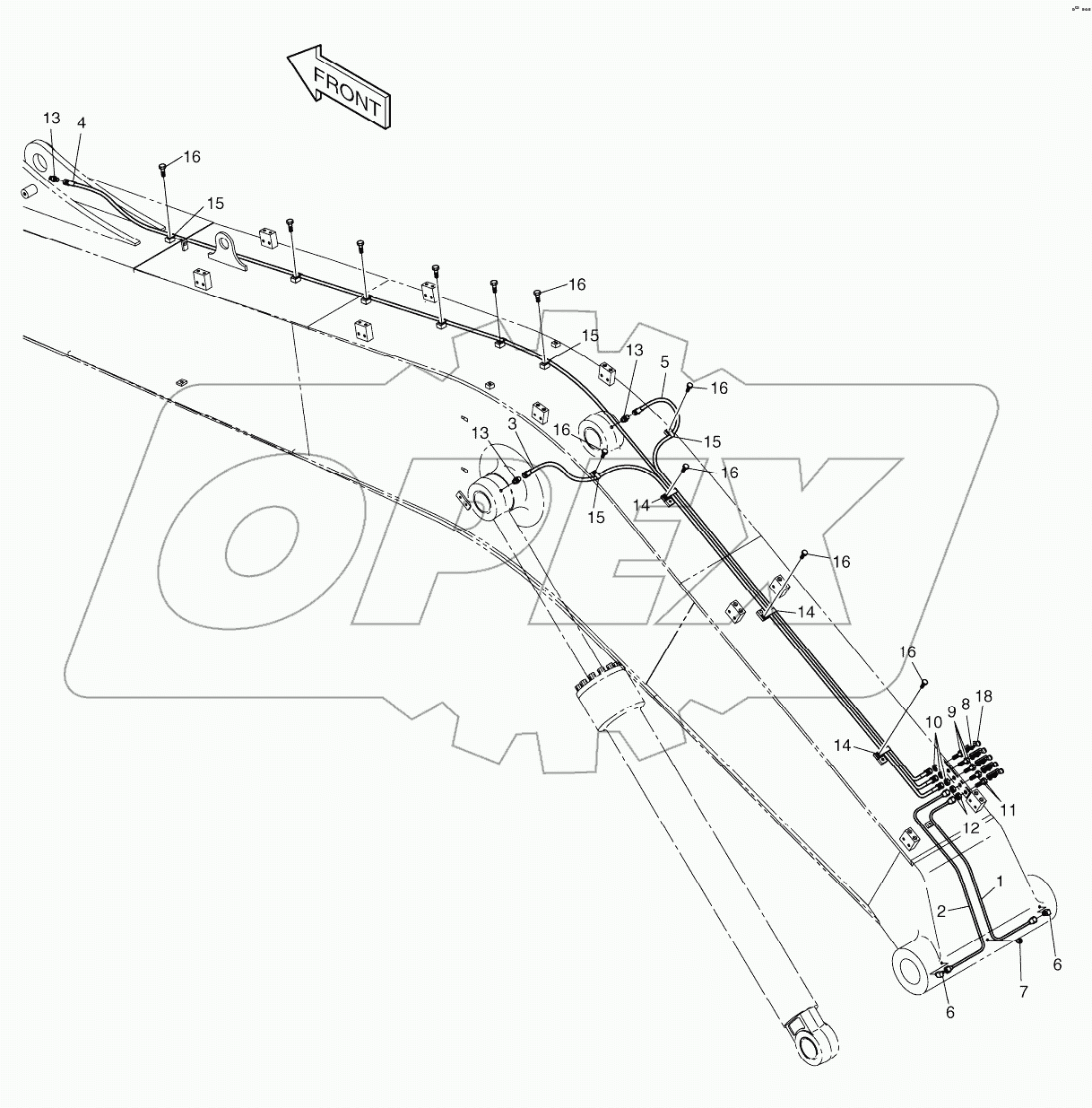  LUBRICATION PIPING-11.0m BOOM