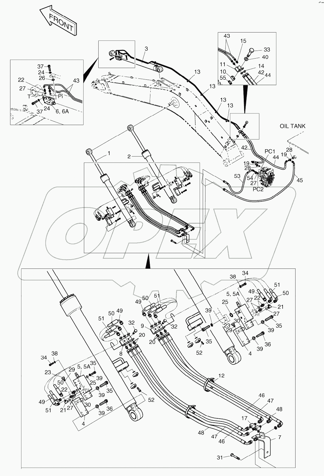  LOCK VALVE PIPING-7.1m BOOM