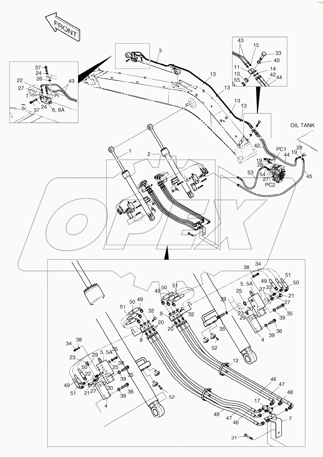 LOCK VALVE PIPING-9.0m BOOM