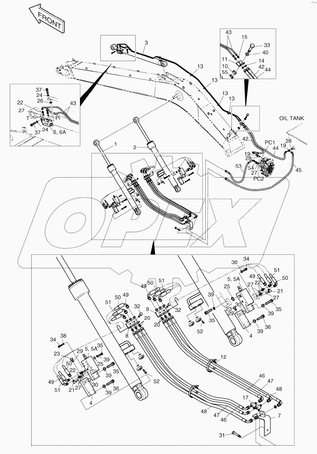  LOCK VALVE PIPING-11.0m BOOM