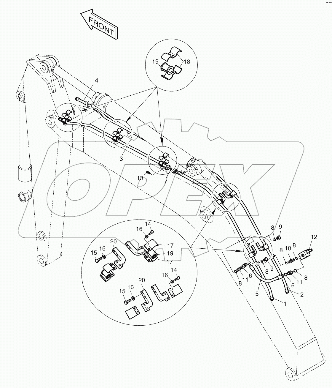  BOOM PIPING-7.1m ONE &amp; TWO WAY