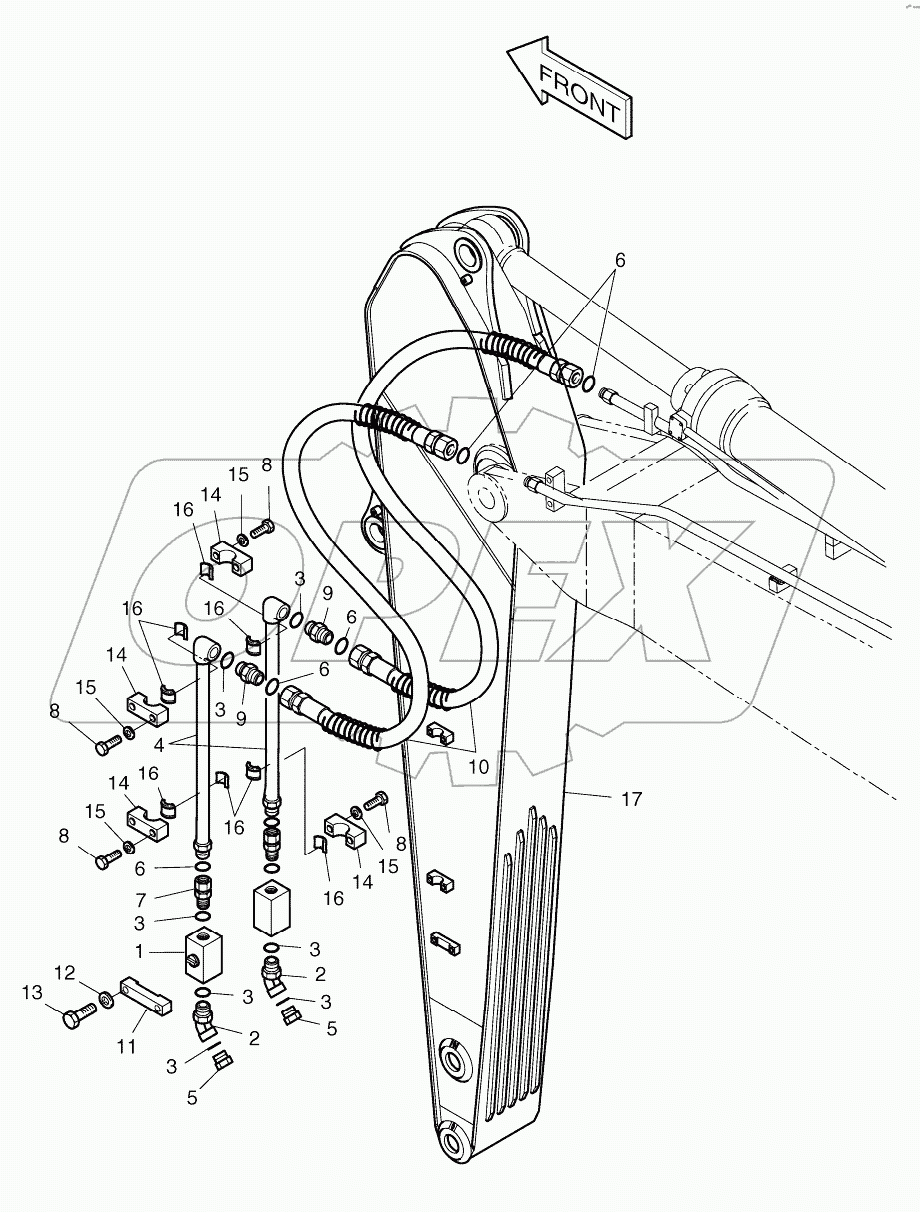  ARM PIPING-3.35m ONE & TWO WAY