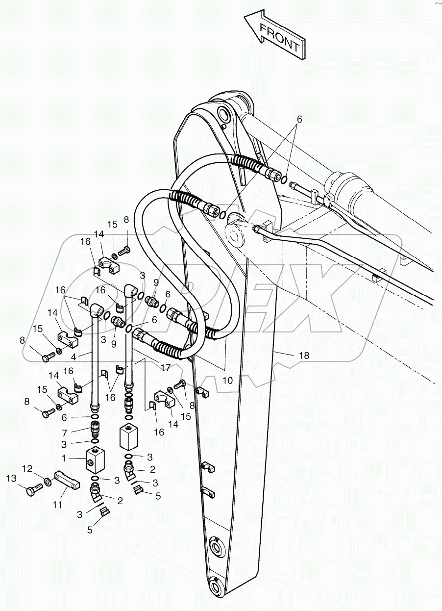  ARM PIPING-6.0m ONE & TWO WAY
