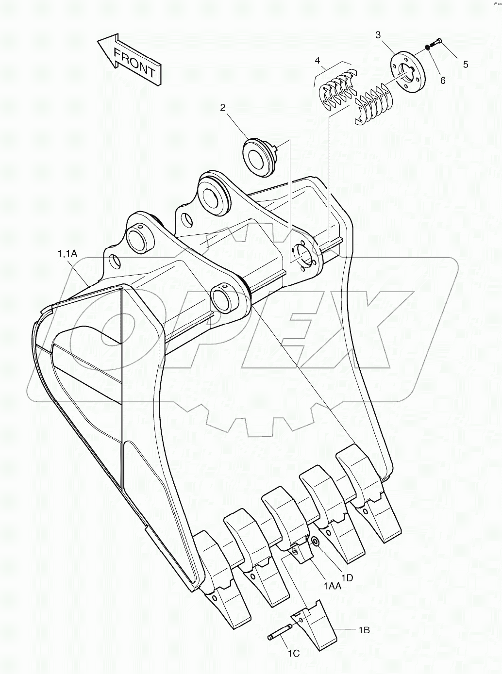  ROCK BUCKET ASSY 1.48m3 - HEAVY DUTY