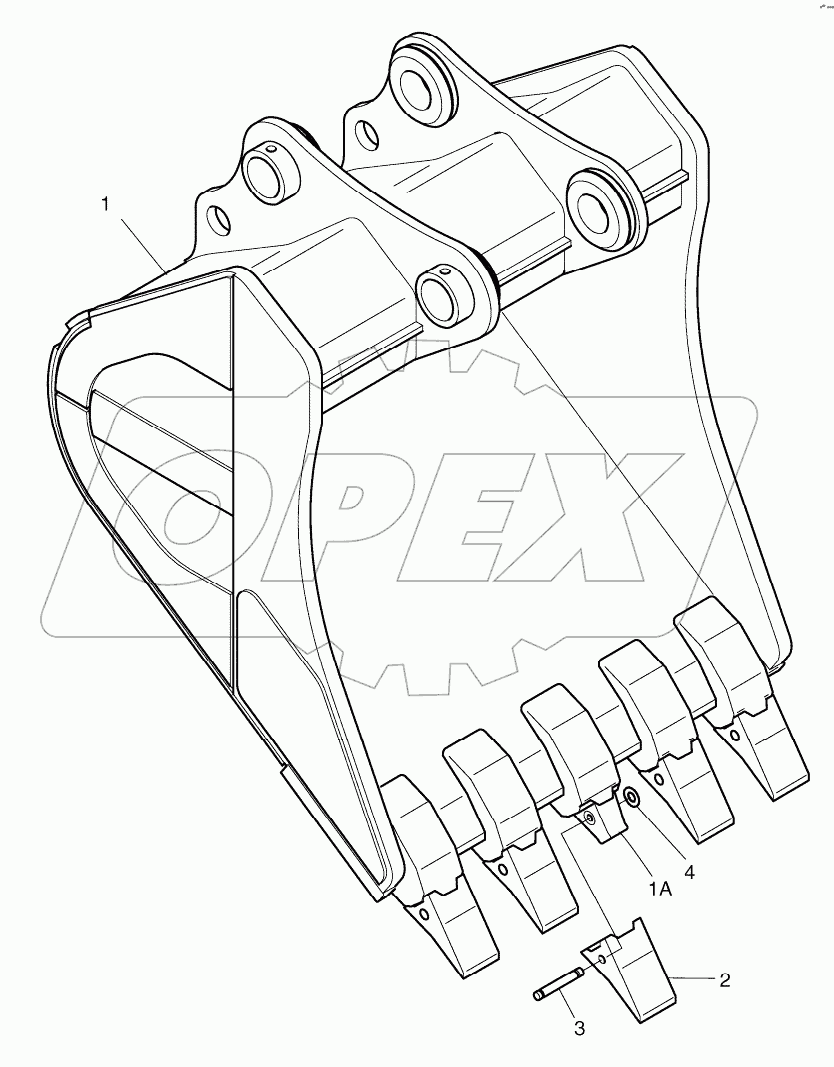  ROCK BUCKET ASSY 1.48m3 - HEAVY DUTY