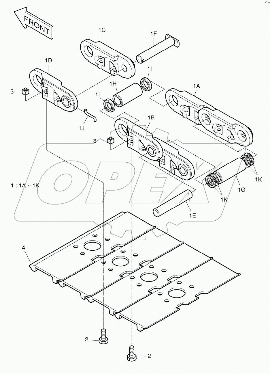  TRACK SHOE ASSY-600G-HEAVY DUTY