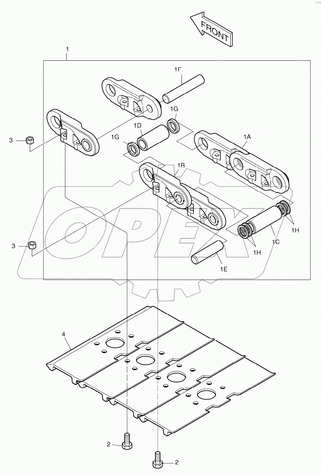  TRACK SHOE ASSY-600G-HEAVY DUTY
