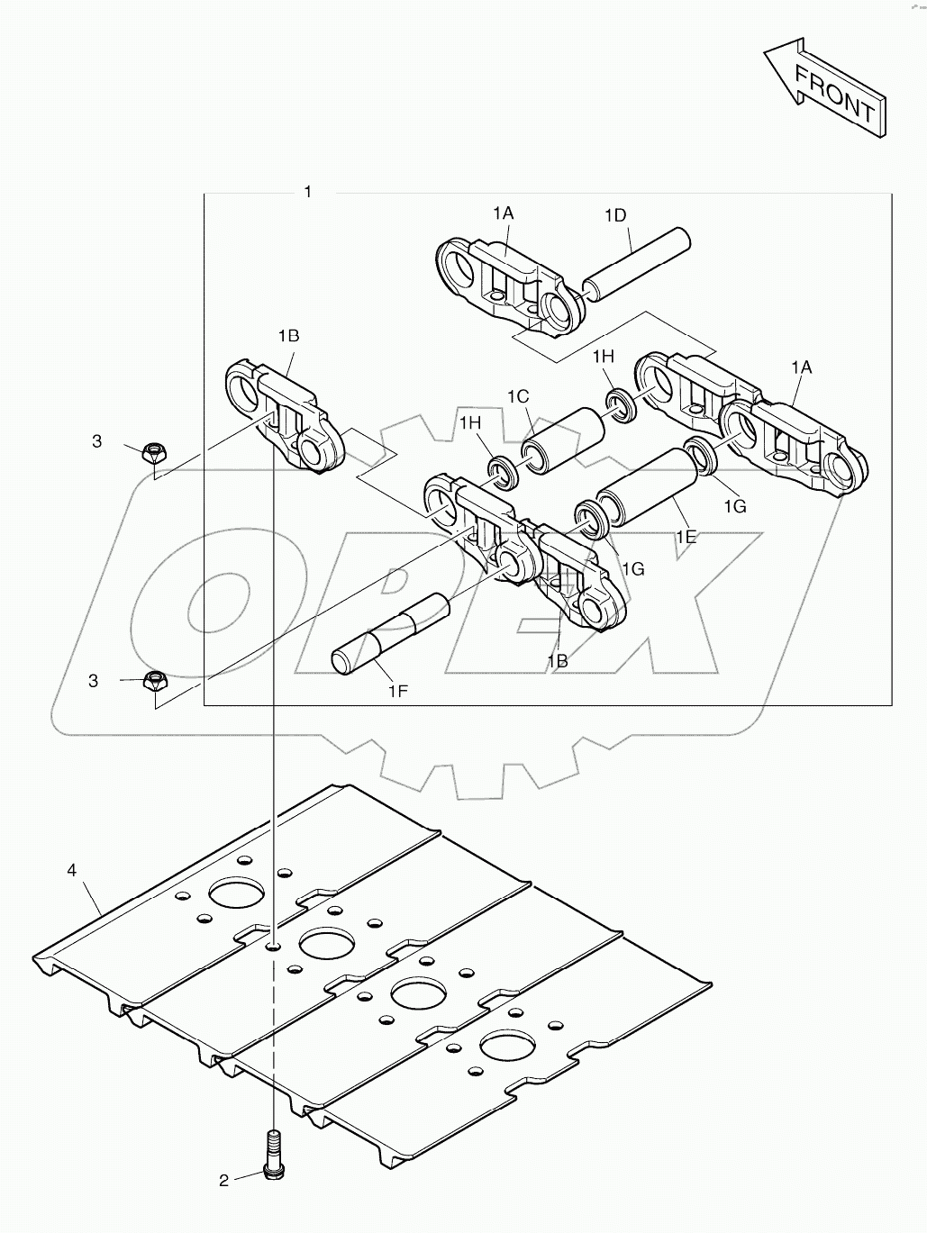  TRACK SHOE ASSY-600G-HEAVY DUTY