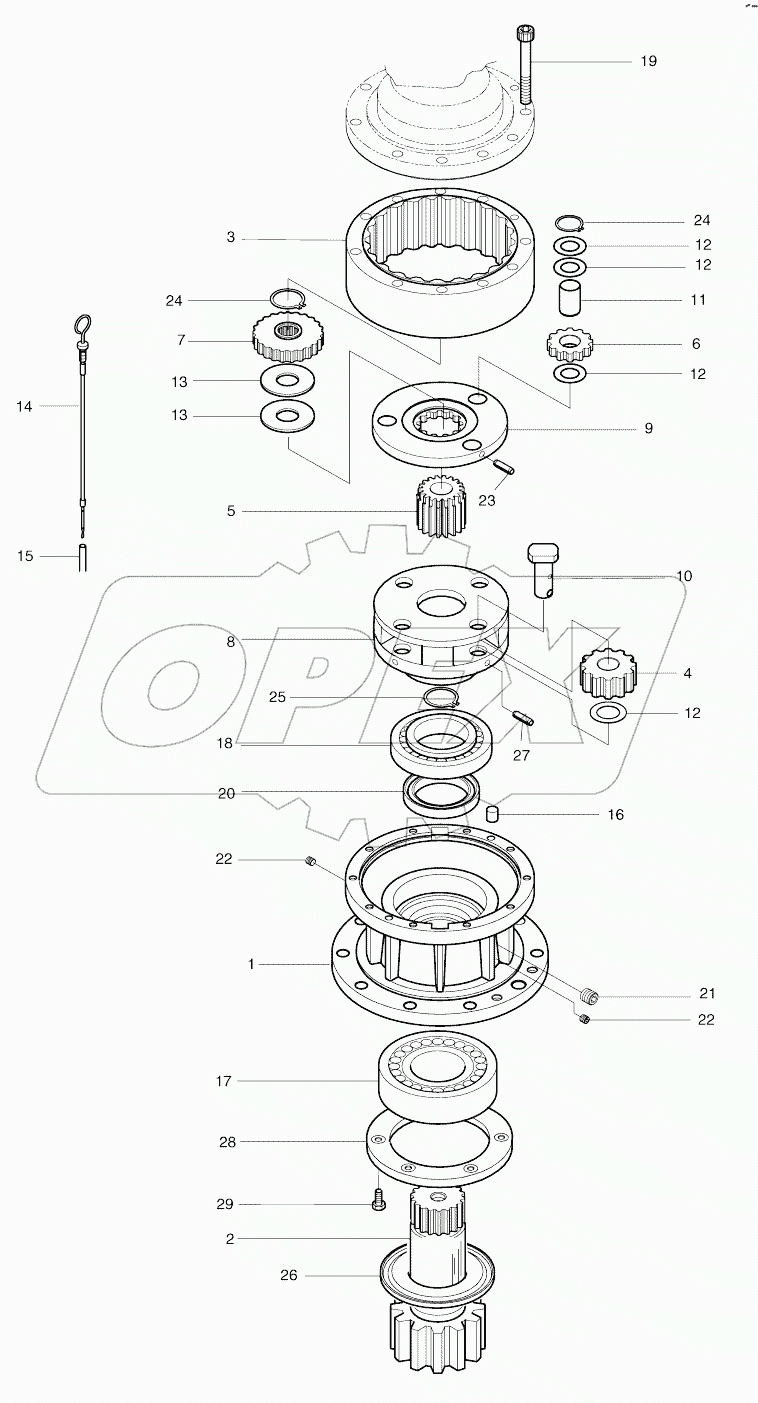  SWING REDUCTION GEAR (701-)