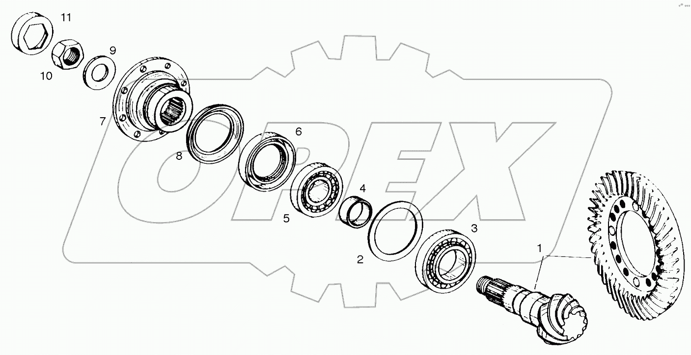  INPUT SHAFT-FRONT AXLE