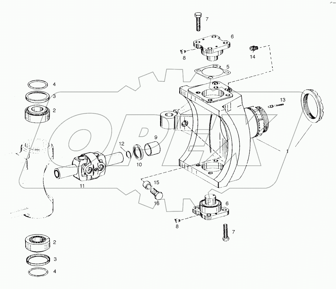  STEERING KNUCKLE-FRONT AXLE