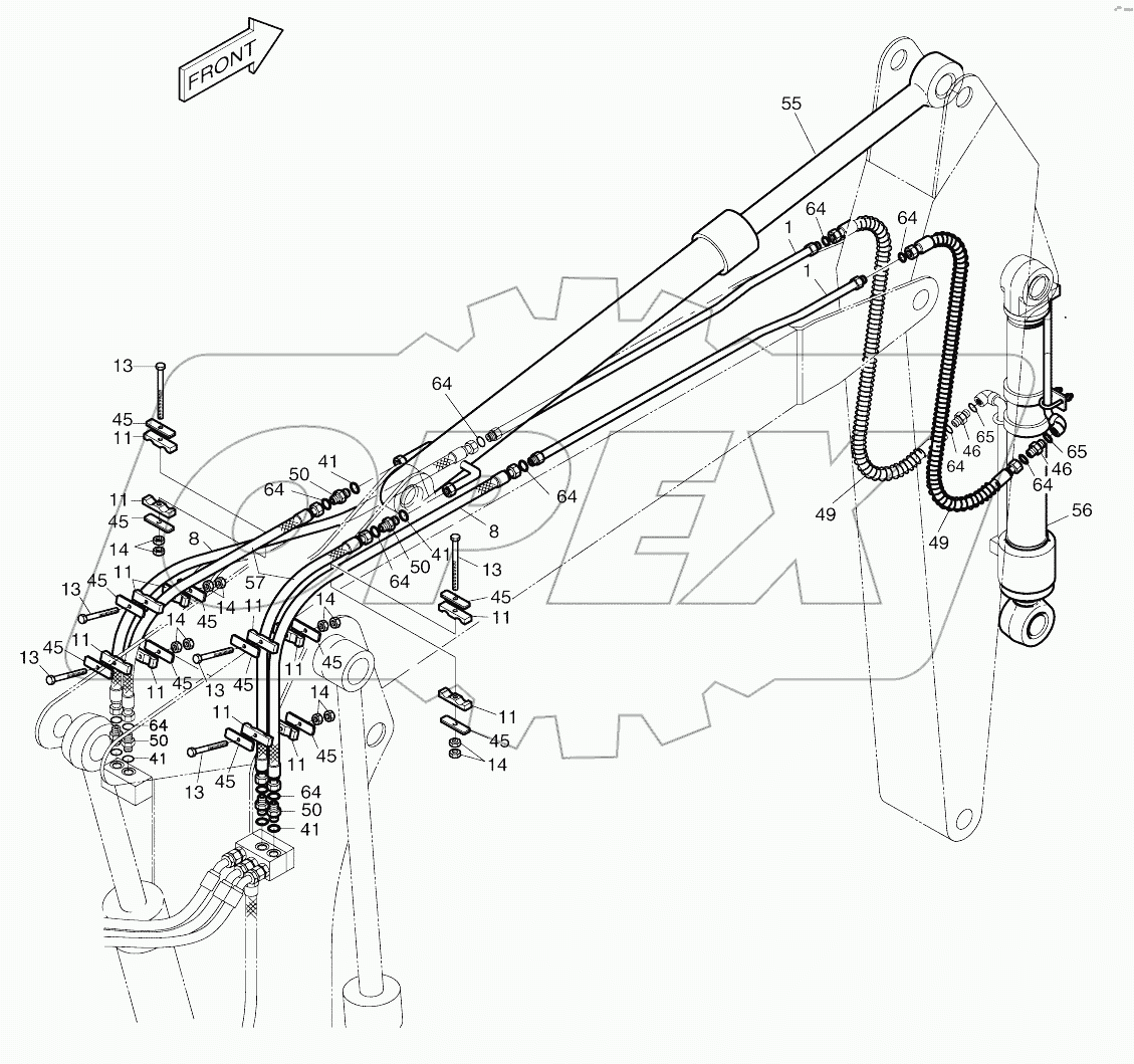 FRONT PIPING (2)-ARTI. BOOM
