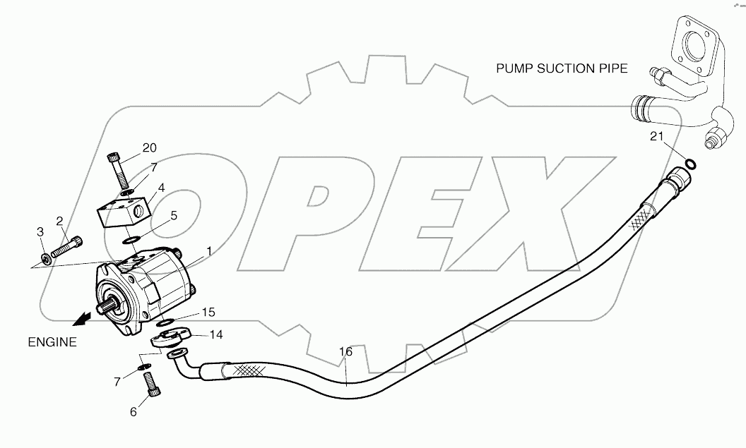 STEERING PIPING (1)-STEER PUMP