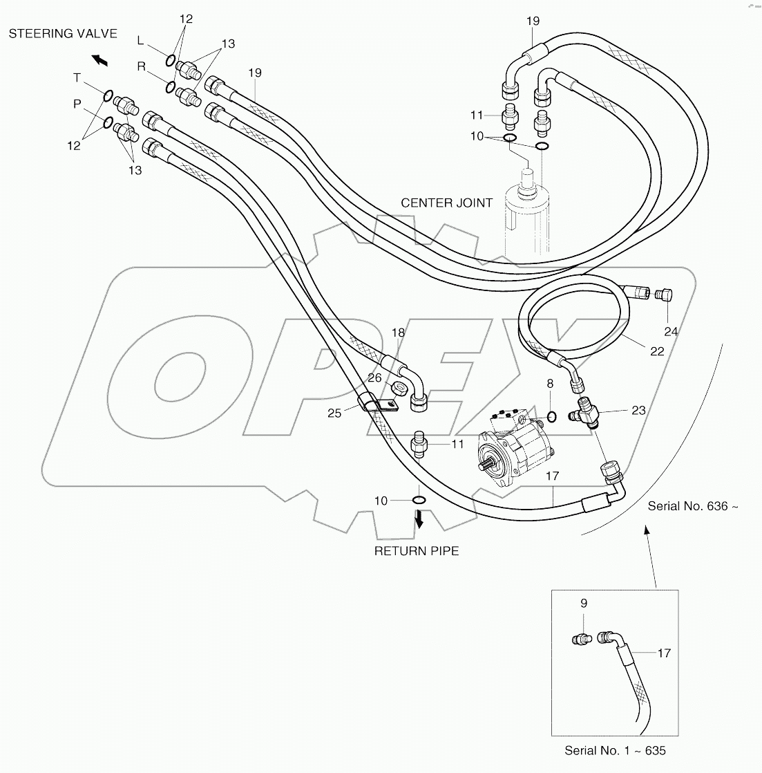  STEERING PIPING (2)-STEER VALVE