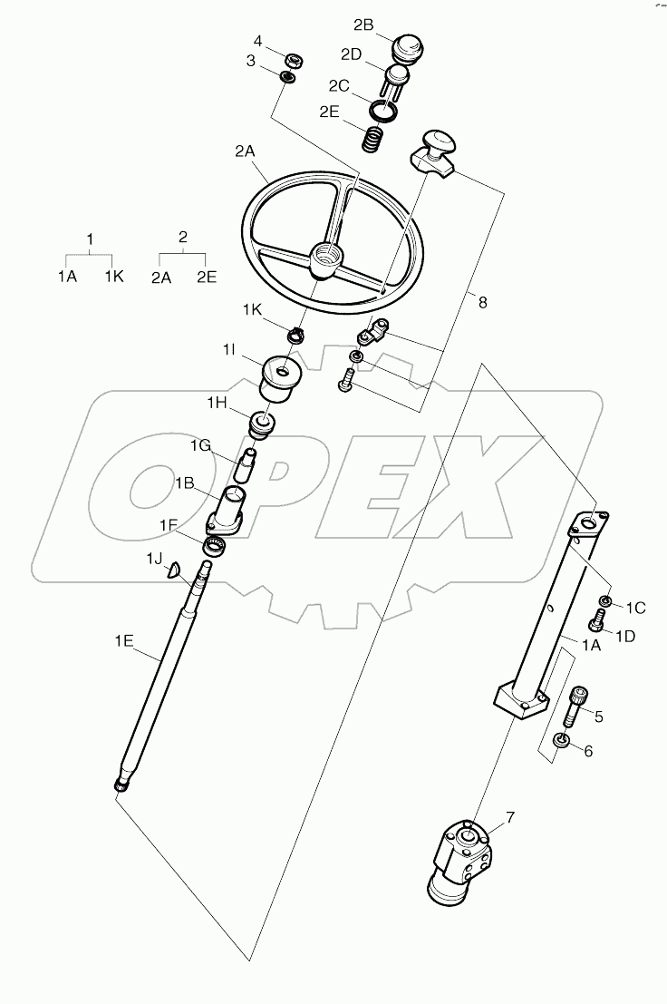  STEERING ASSY (1-1280)