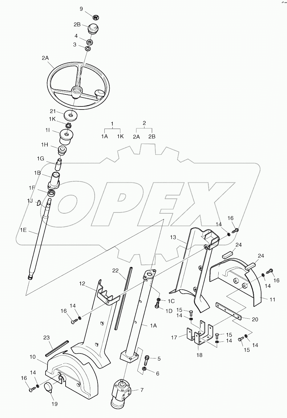  STEERING WHEEL ASSY (1281-)