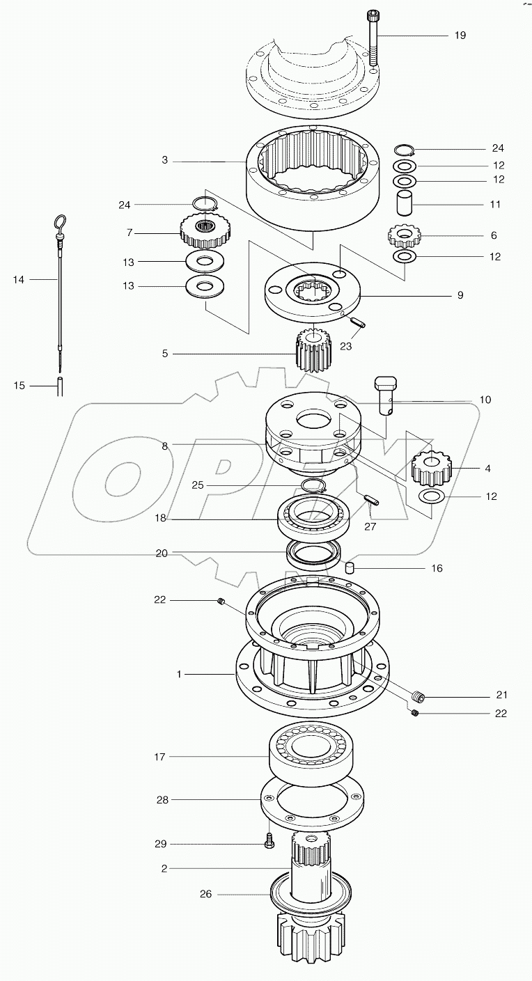  SWING REDUCTION GEAR (701-)