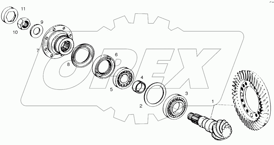  INPUT SHAFT-FRONT AXLE