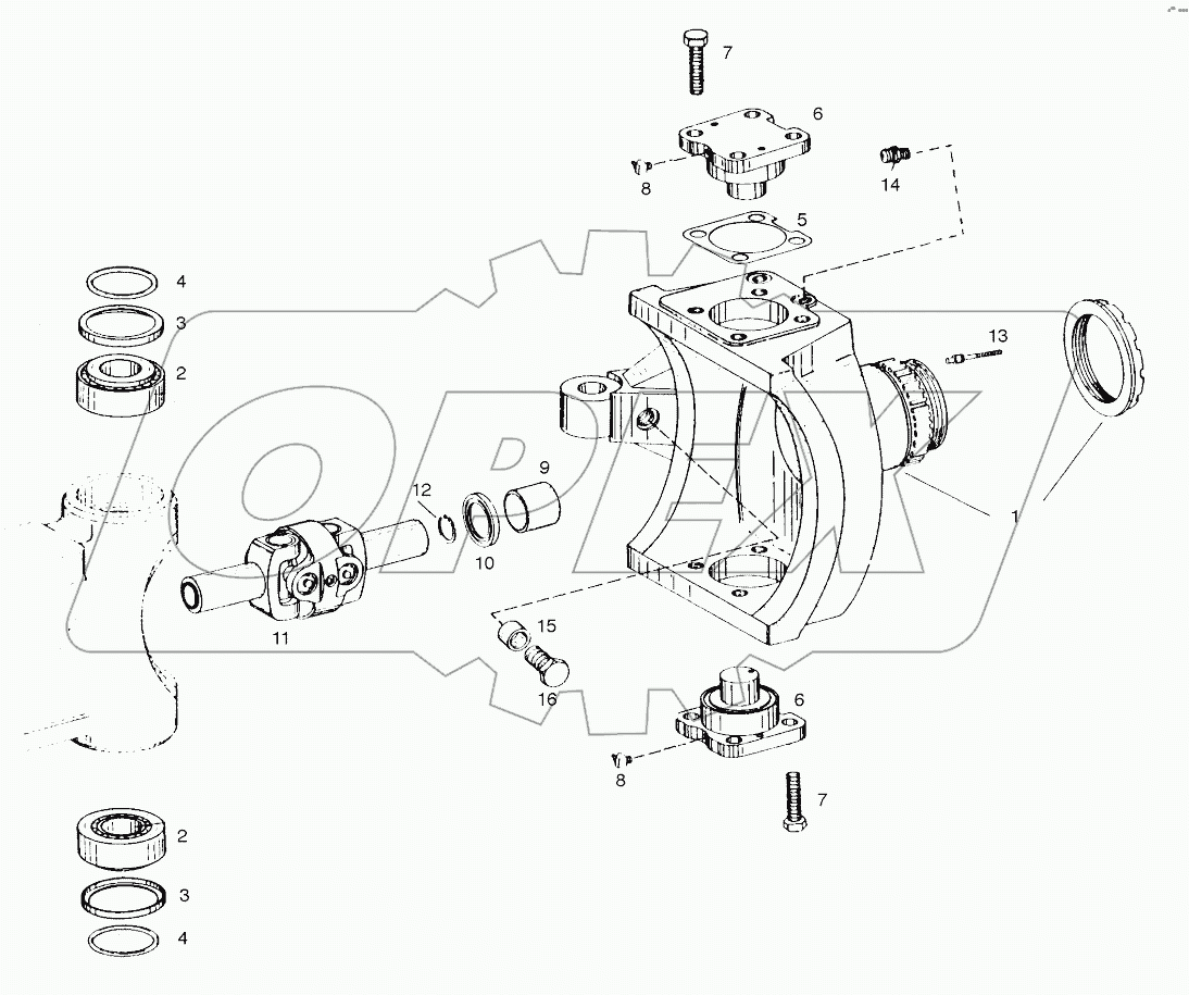  STEERING KNUCKLE-FRONT AXLE