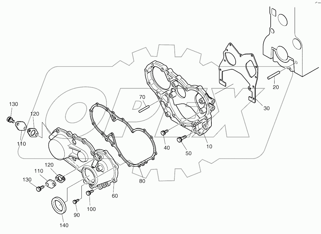  TIMING GEAR CASE (1382-)
