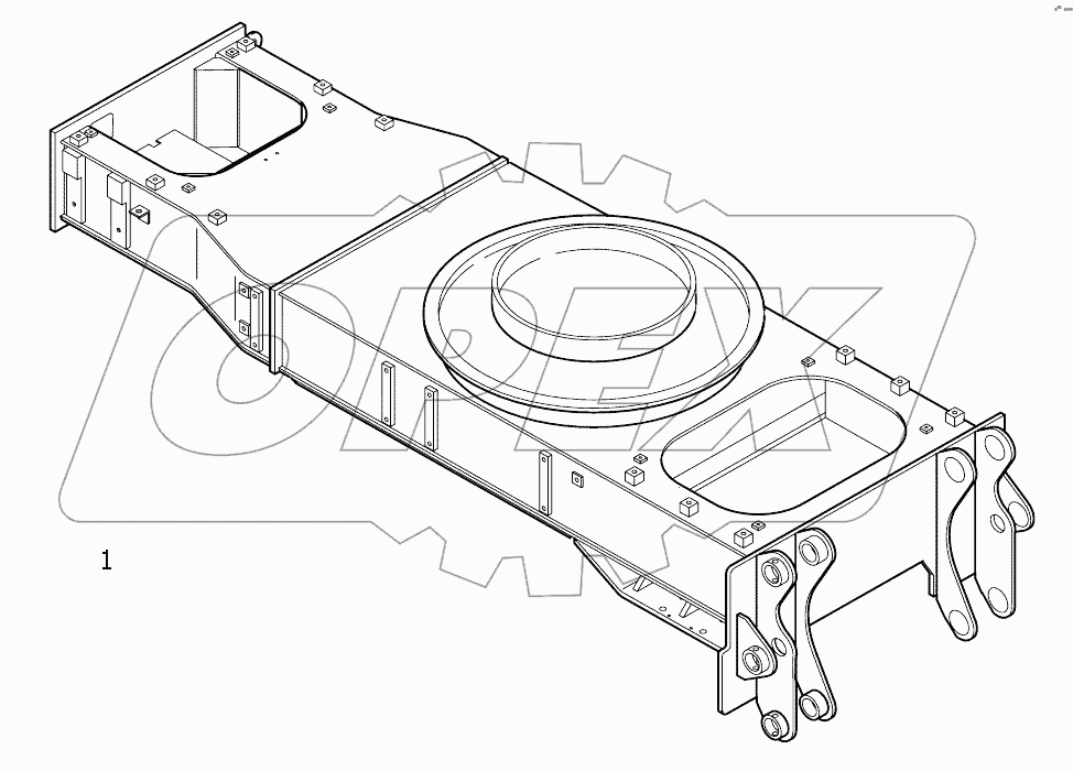  CHASSIS FRAME-REAR DOZER OUTRIGGER
