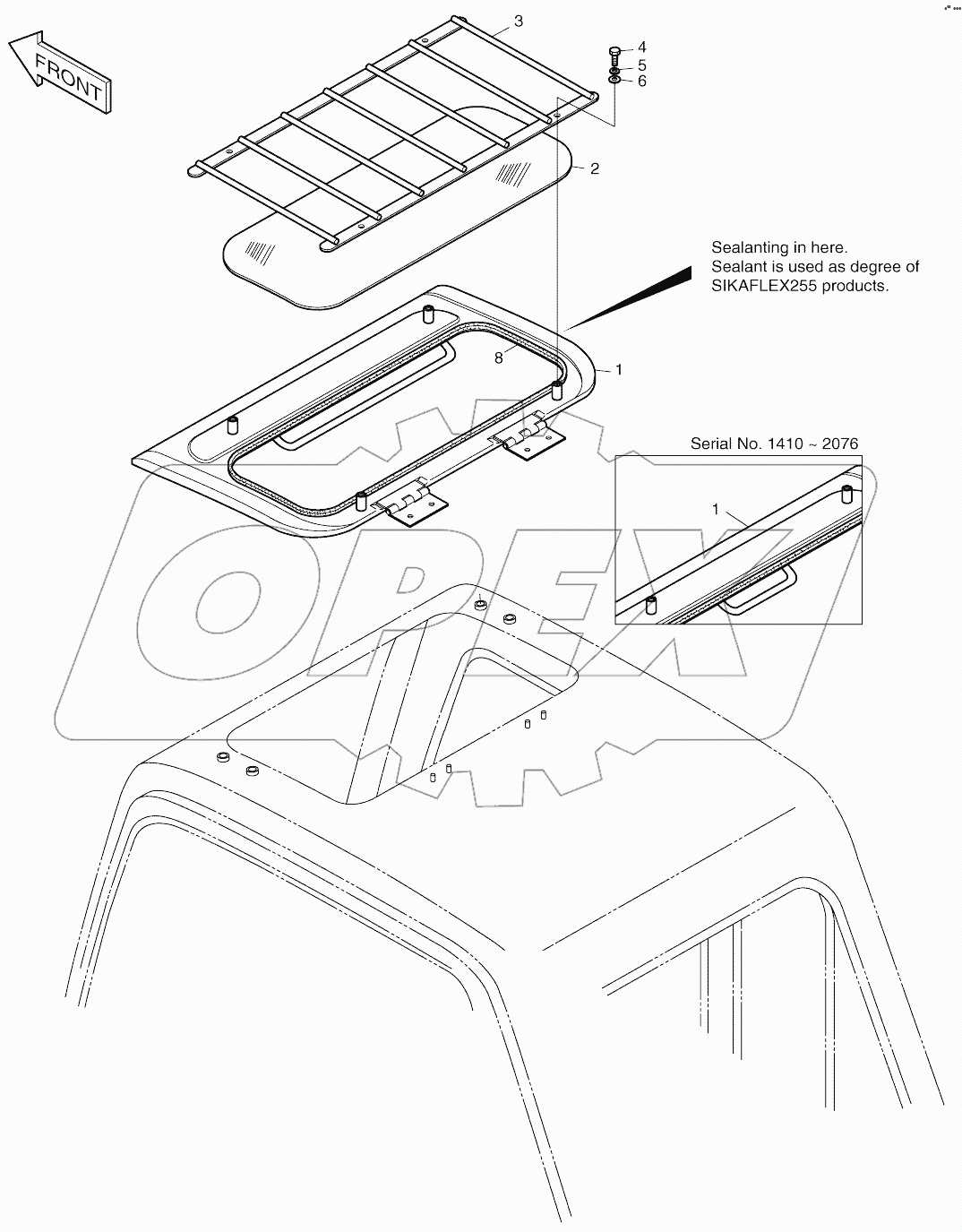  SUN ROOF ASSY (1410-)