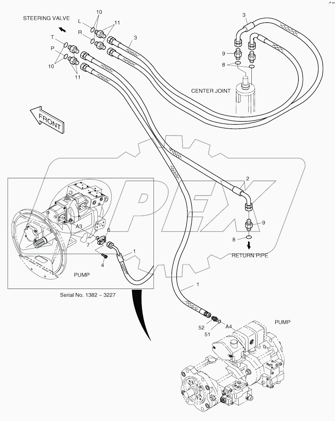  STEERING PIPING (1382-)