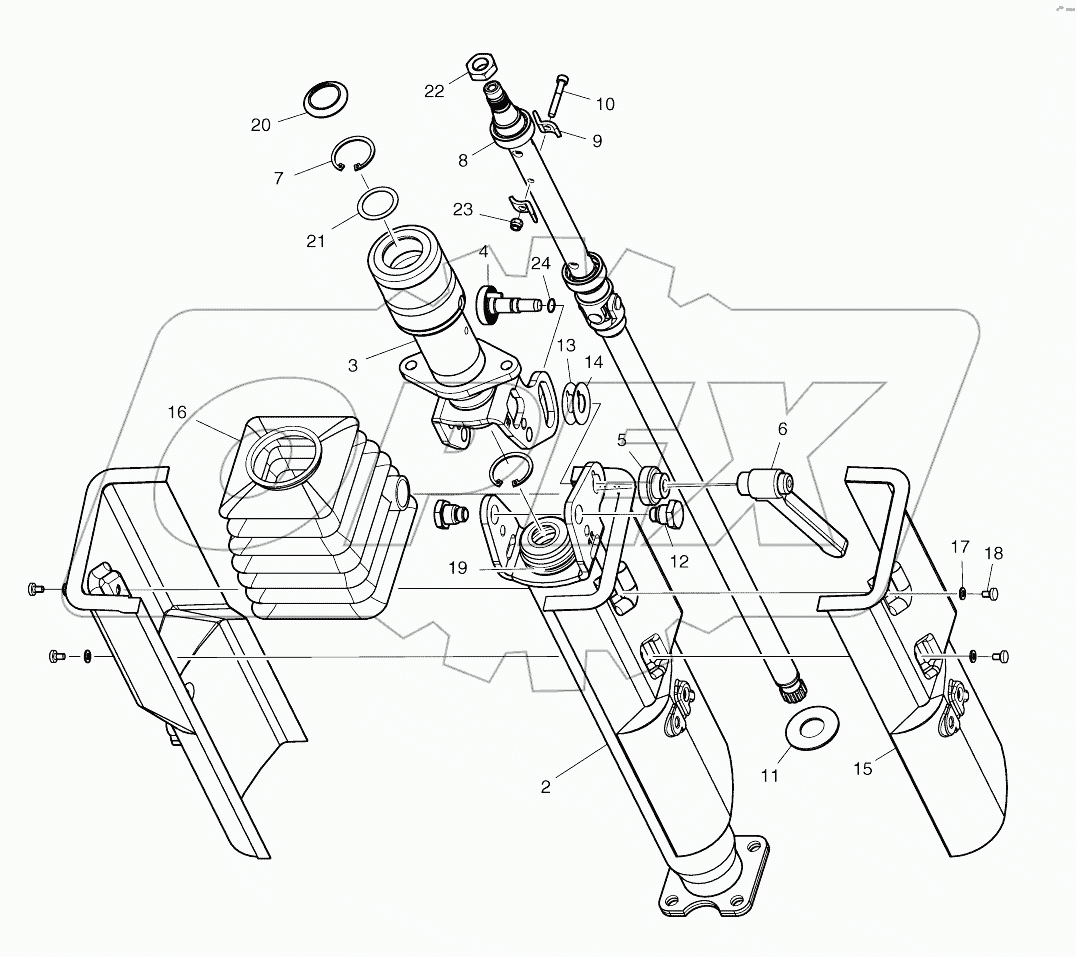  STEERING COLUMN ASSY (1305-)