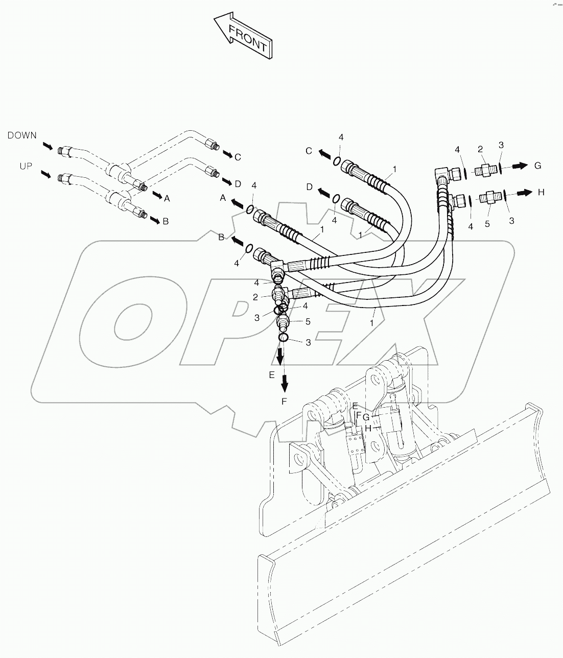  BLADE PIPING - REAR (2160 -)