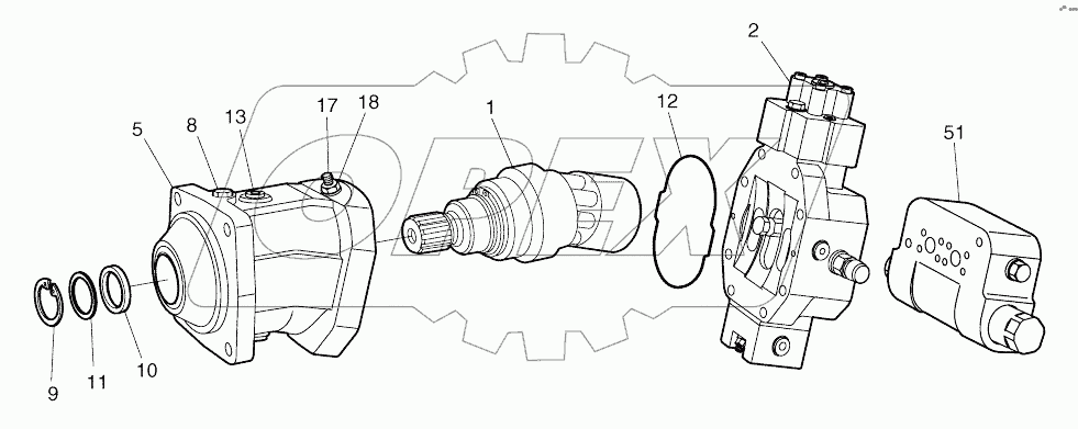  TRAVEL MOTOR (3751 -)